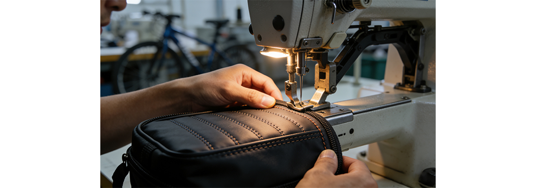 Bike Bag Reinforced Stitching