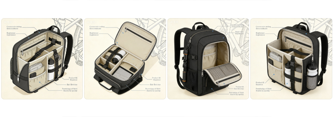 Bike Bag Internal Layout Design
