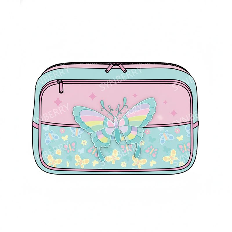 OEM  ODM Rainbow Butterfly Kids Pencil Case