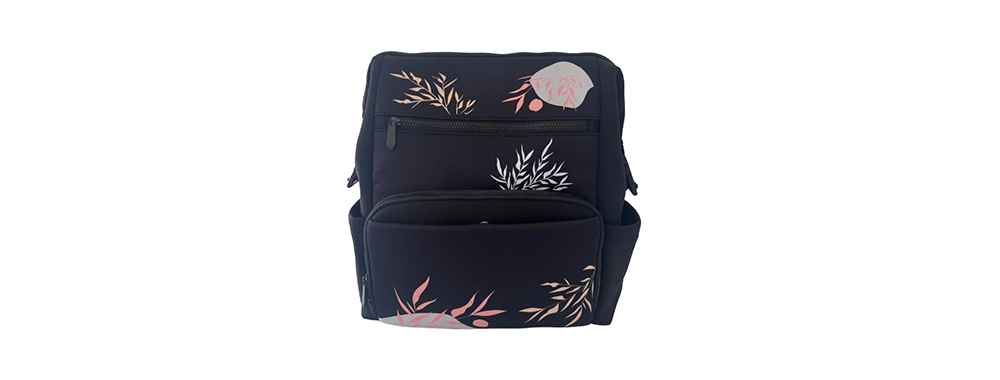 Picture display of finished chloroprene rubber backpack